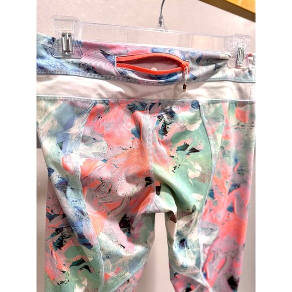 Lululemon Mint Orange Patterned Leggings Womens 6 - Picture 5 of 5